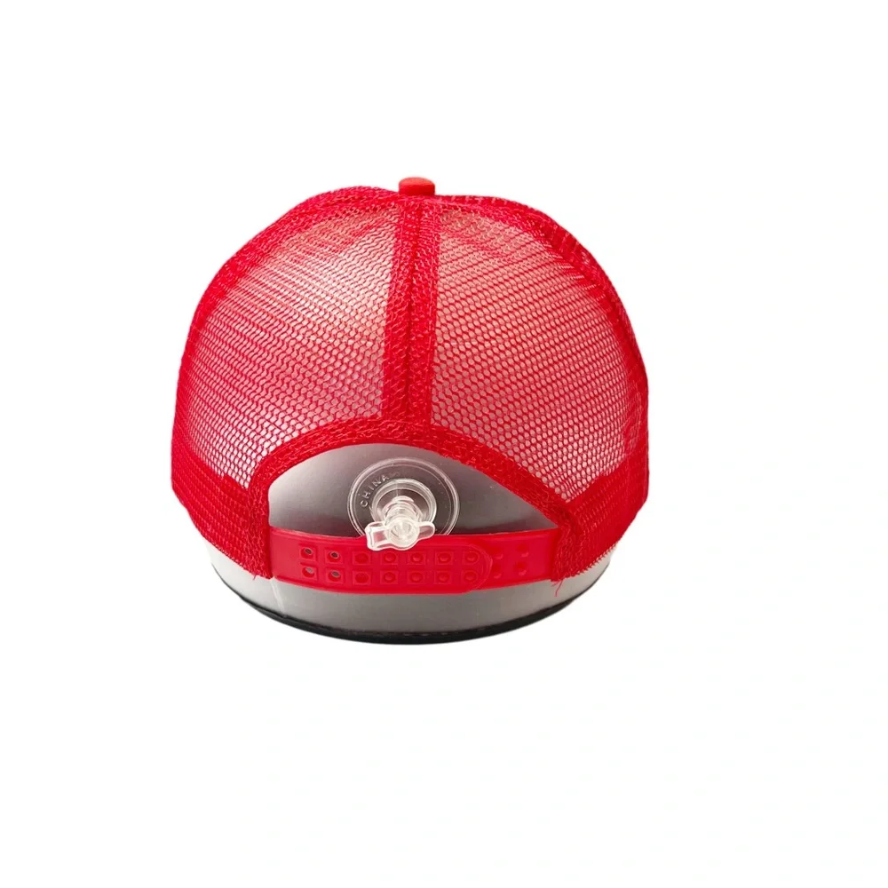 Red Rose Trucker Hat – Embroidered Snapback Mesh Cap - Picture 3 of 3